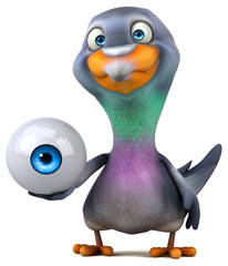Fun pigeon - 3D Illustration