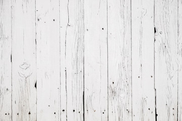 White wooden background. Texture of old floor