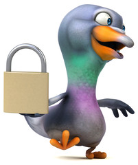 Fun pigeon - 3D Illustration