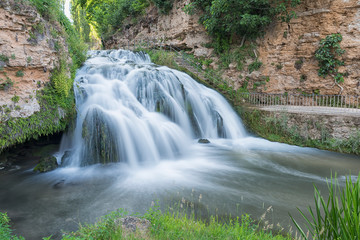 Waterfall with silk effect in the spring