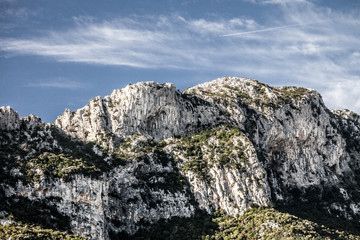 Greek mountains made of stones