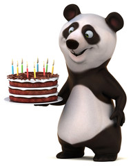 Fun panda - 3d illustration © Julien Tromeur