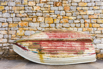 Old broken fishing boat