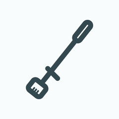 Pole saw vector icon, garden chain saw tool icon