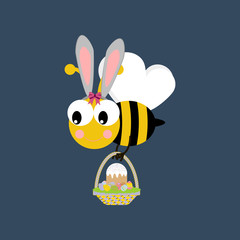 Easter bee with basket