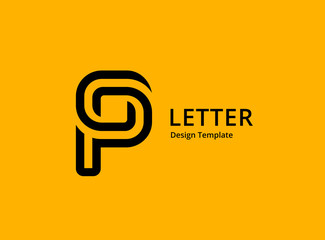 Letter P logo icon design template elements