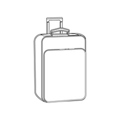 Suitcase outline illustration