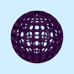 Abstract sphere wireframe. Vector illustration.