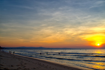 fishermen at work in the Gulf of Mui Ne