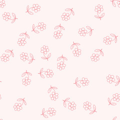Seamless pattern with Kawaii flowers. Vector.