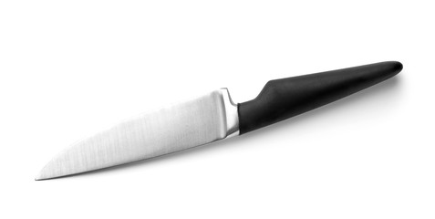 Kitchen knife on white background