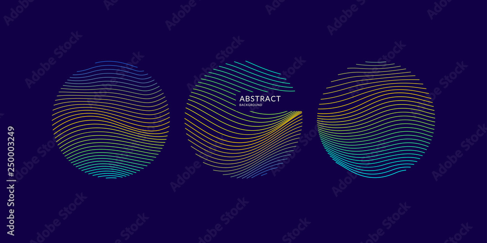 Poster vector abstract background with dynamic waves. illustration for design