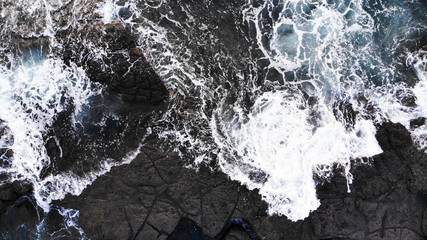 Lookin down the Shoreline, Splash wave and Rocks