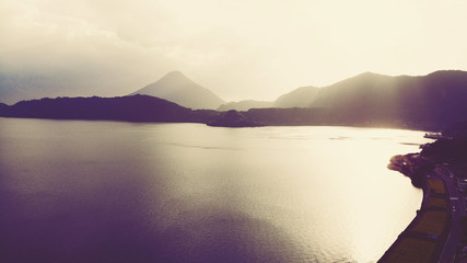 Aerial View of Ikedako Lake, Kagoshima