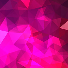 Fototapeta premium Background of pink, purple geometric shapes. Pink mosaic pattern. Vector EPS 10. Vector illustration