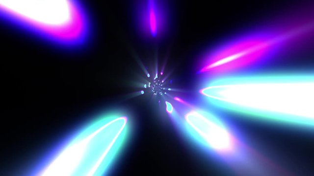 Fast Hyper Warp Neon Lights Rotating Tunnel Disco VJ Motion Background