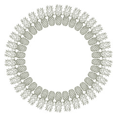 Vector illustration - pineapple. 