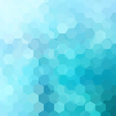 Fototapeta na wymiar Background made of blue, white hexagons. Square composition with geometric shapes. Eps 10