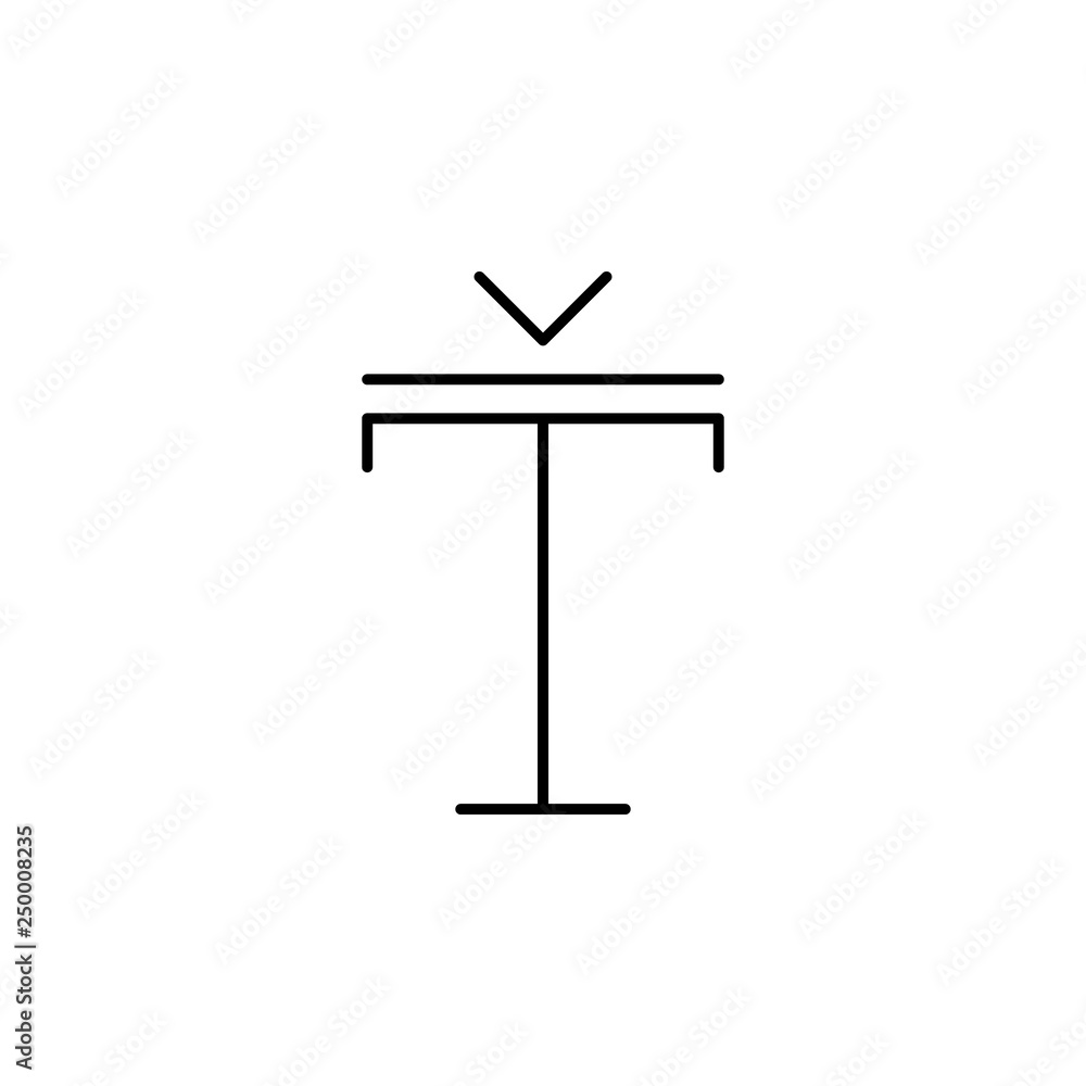 Poster format, text, typography icon. element of text and typography for mobile concept and web apps icon. 