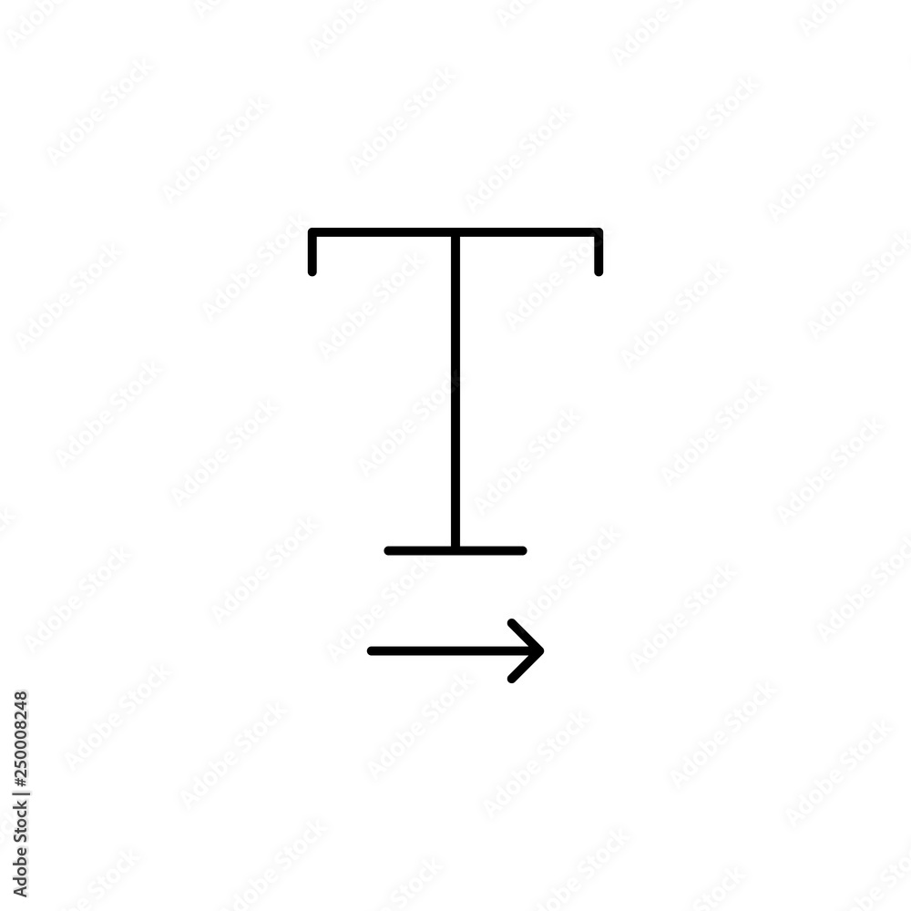Poster format, text, typography icon. element of text and typography for mobile concept and web apps icon. 
