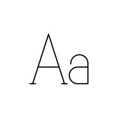 case, format, lower, text icon. Element of text and typography for mobile concept and web apps icon. Thin line icon for website design and development