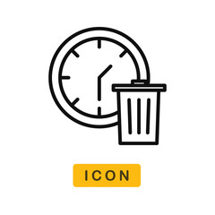 Waste of time vector icon