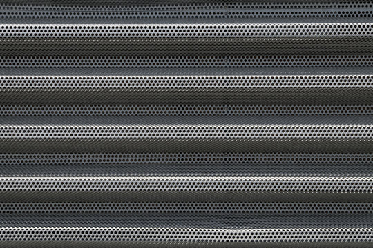 Stainless steel sheet metal facade panel, Wavy sheet with perforation background