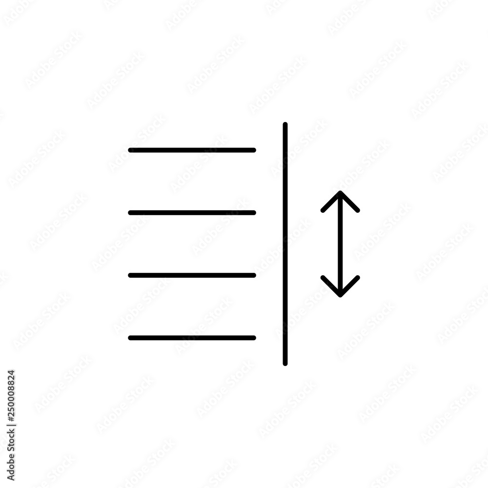 Poster format, text icon. element of text and typography for mobile concept and web apps icon. thin line ic