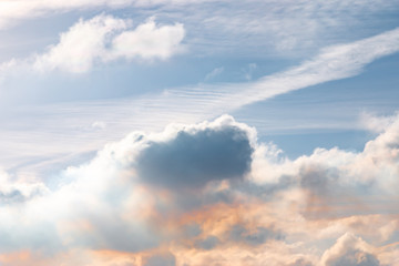smoke production with clouds in the sky