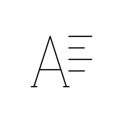 align, font, text icon. Element of text and typography for mobile concept and web apps icon. Thin line icon for website design and development