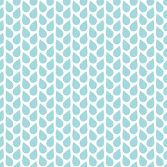 Muster Regentropfen Reihe Blau/Weiß