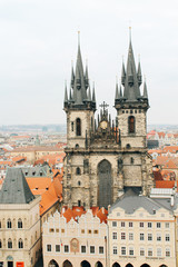 Prague, Czech Republic - 04 02 2013: Architecture, buildings and landmark. View of the streets of Praha