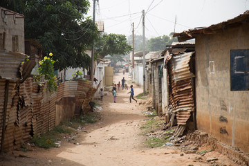 Poor Negro village in Africa