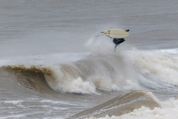 Leaving the crest of a wave