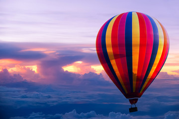 Hot air colorful balloon