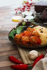 Delicious Provencal and semolina meatballs