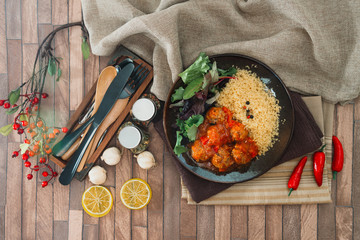 Delicious Provencal and semolina meatballs