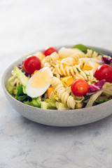 Dutch Mimolette egg pasta salad