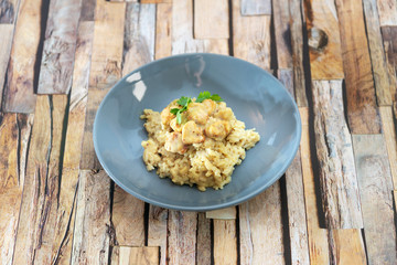 Chicken with Mustard and Rice