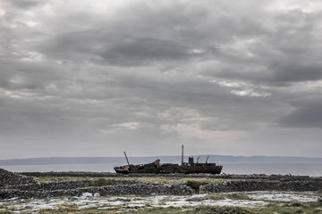 Wrack auf der Inish Oirr - Irland