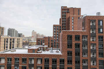 Fototapeta premium Moscow city winter panoramic views 