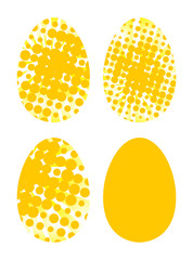 Eggs icons set for happy Easter greeting card design