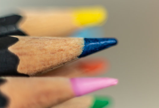 Color pencils colorfull macro