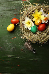 Wooden Happy Easter background
