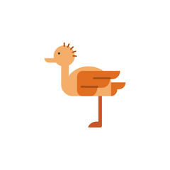 ostrich, bird, animal icon. Element of color African safari icon. Premium quality graphic design icon. Signs and symbols collection icon for websites, web design