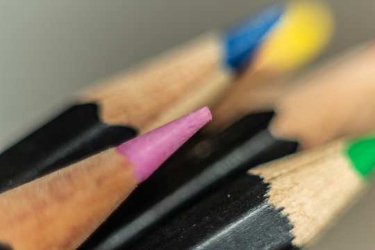 Color pencils colorfull macro