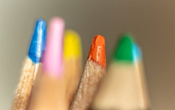 Color pencils colorfull macro