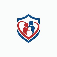 family protection logo, simple and easy to remember