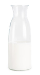 Bottle of milk isolated on a white background