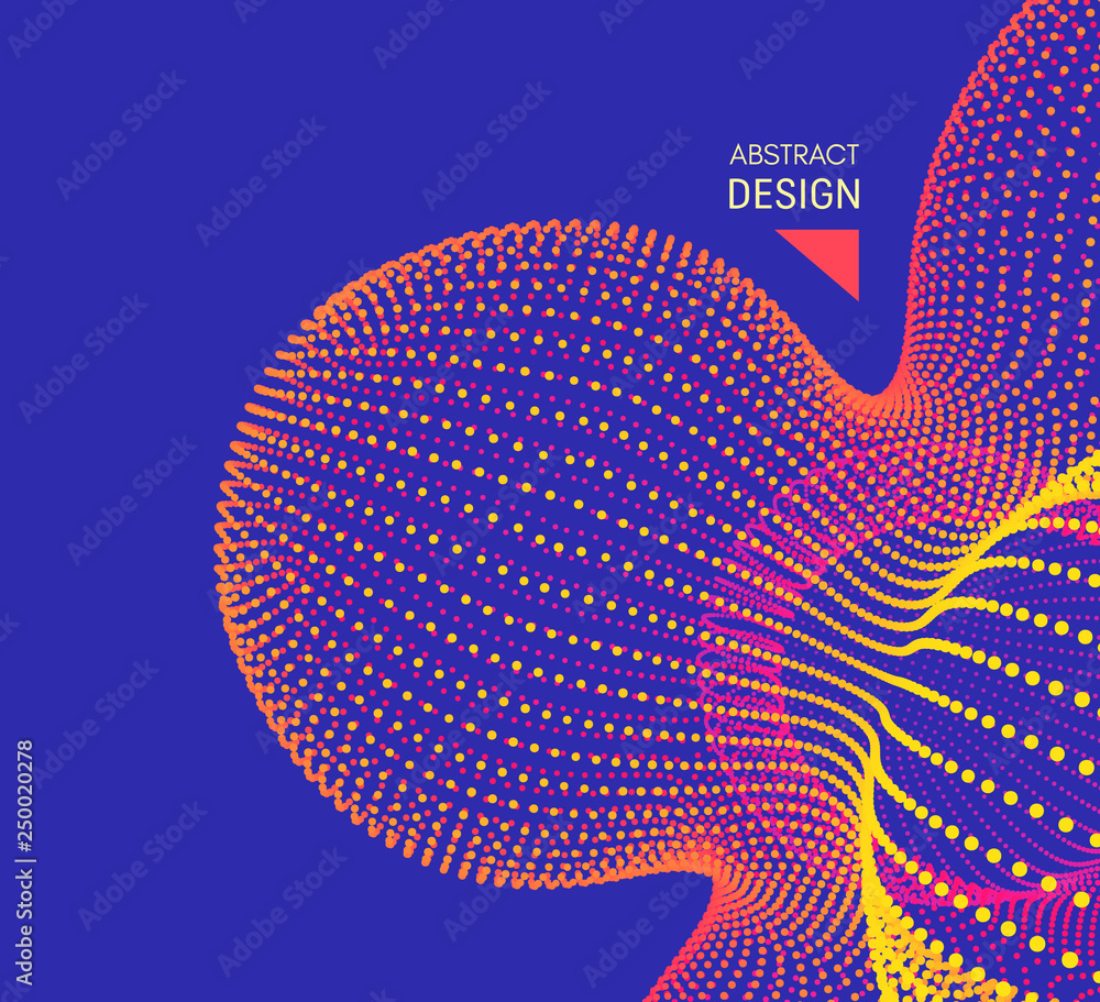 Wall mural 3d abstract molecular structure. technology style for science, education, big data, visualization an
